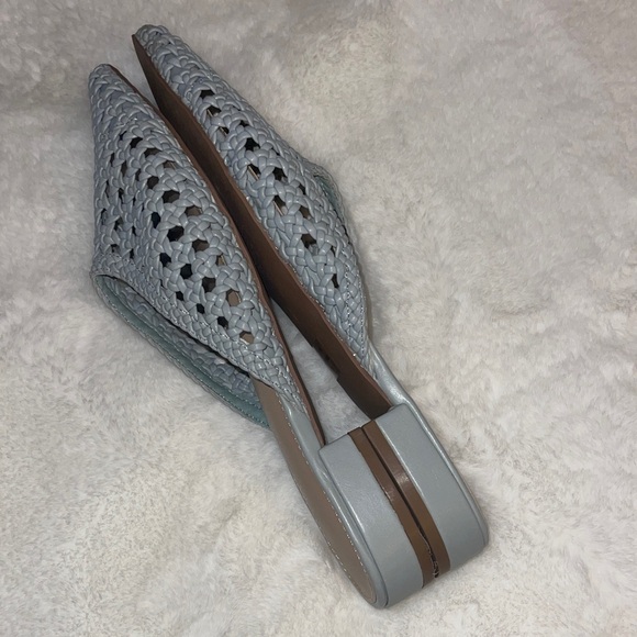 Sincerely Jules Light Blue/Grey Woven Mules- Sz 9.5 - Picture 6 of 6